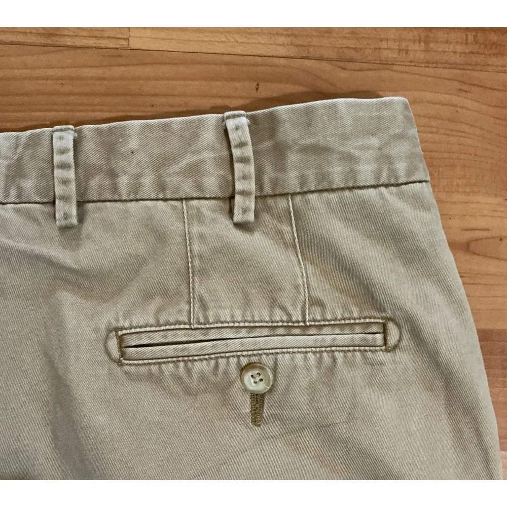 Peter‎ Millar Khaki Chinos sz 35 100% Cotton Classic Fit Peru